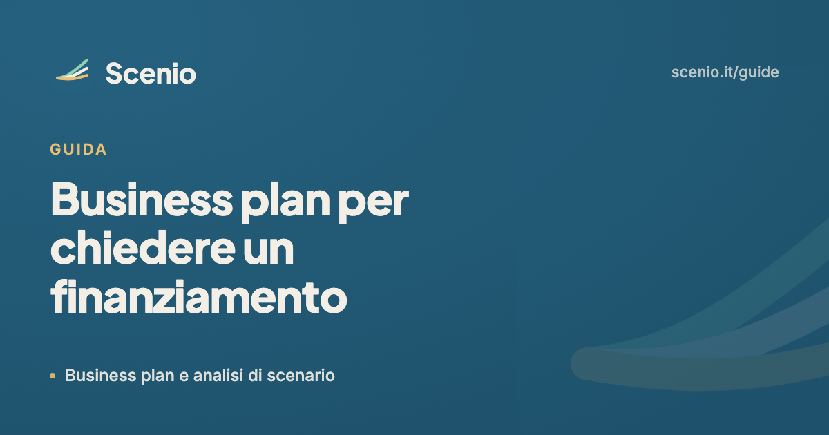 Business plan per chiedere un finanziamento